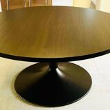 round table 160 cm, Lithos with bronze base - Della Rovere, brown