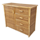 Commode ou crédence italienne en bambou et rotin, années 1980