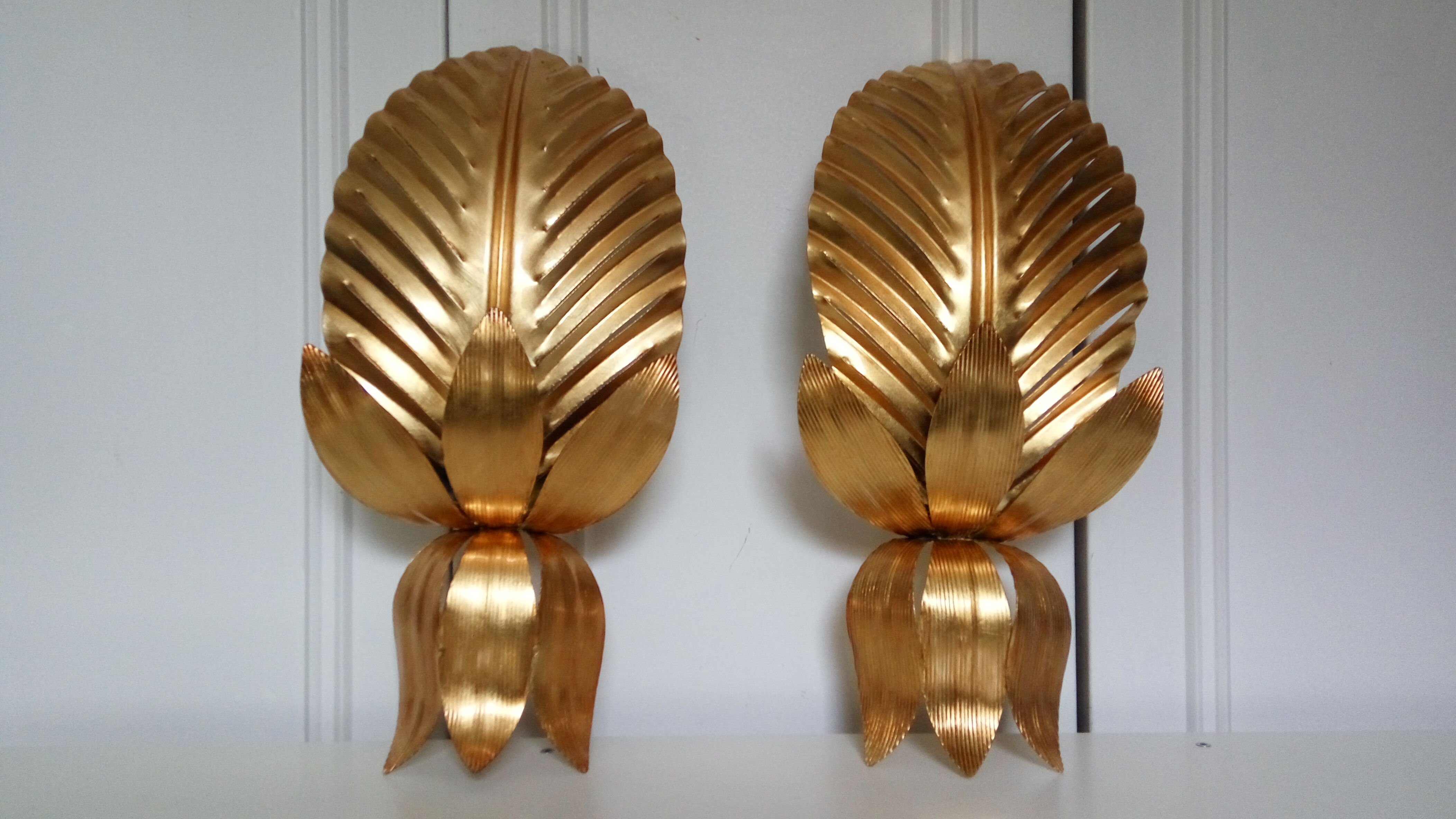 Palm wall lamps 1970
