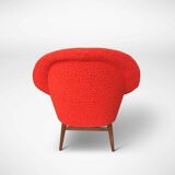 2 space-age bucket seats in red, 1960s, set of 2