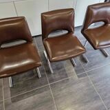 Set of 3 designer chairs by Georges Frydman, 1960s