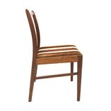 Set of 4 Scandinavian walnut chairs, Sweden, 1960