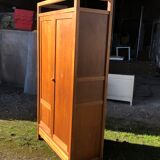 Modernist wardrobe in solid oak 1950