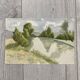 Vintage landscape watercolor