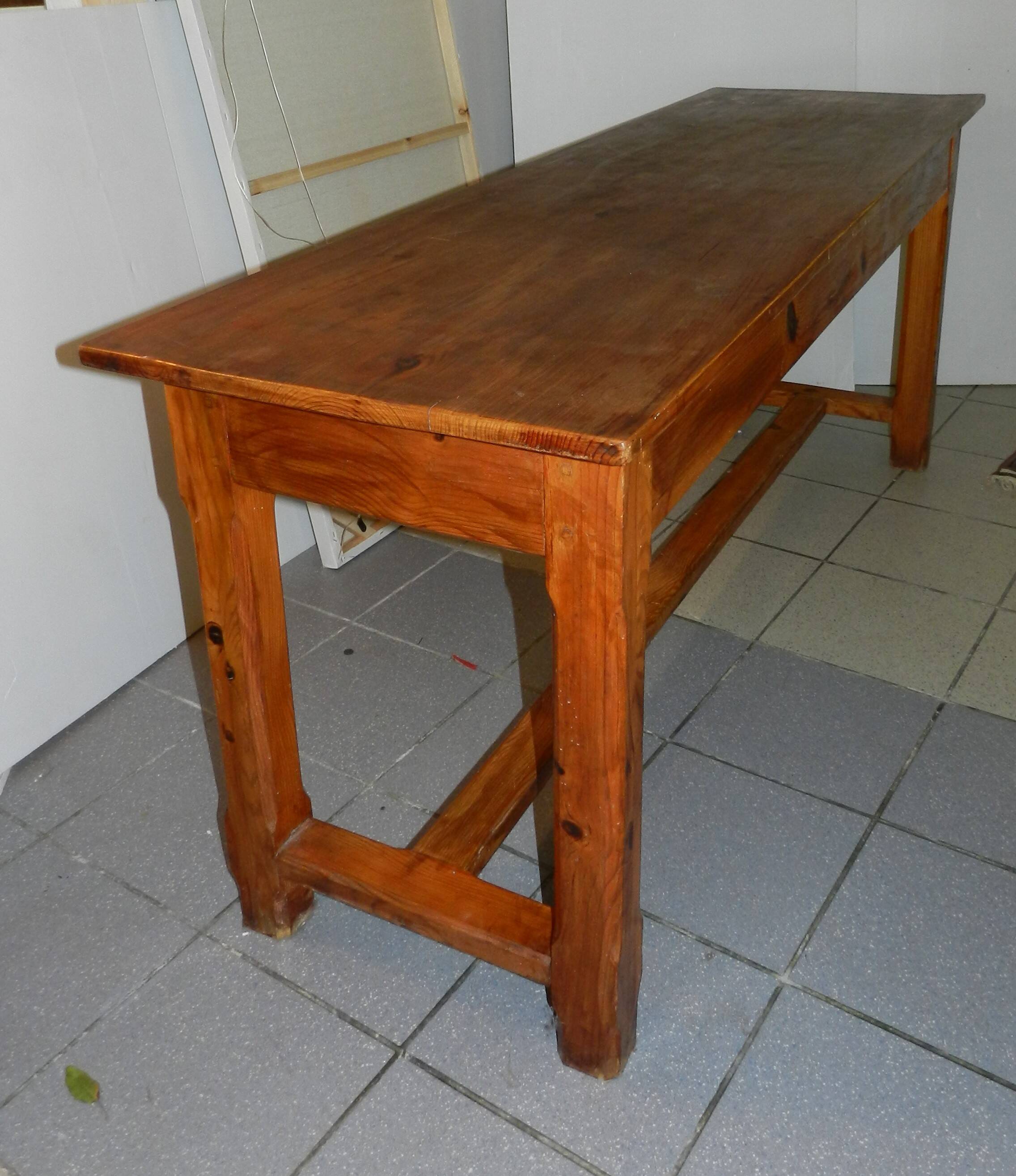 Wooden farm table