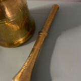 Golden metal mortar and pestle