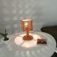 Vintage table lamp in organic style, French Riviera, rattan and caning.