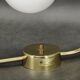 Set of Three Kamenický Šenov Brass and Opaline Glass Wall Lights