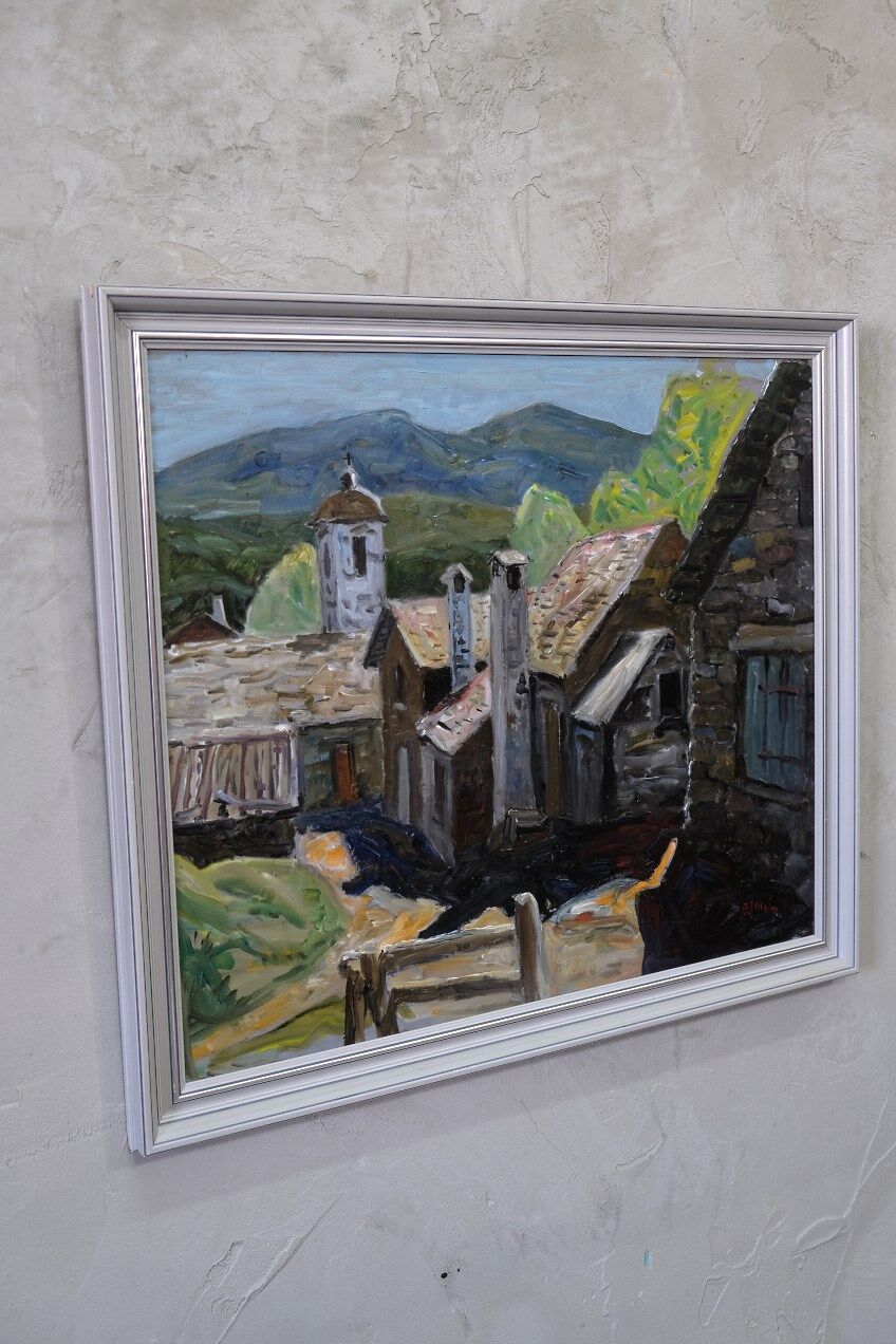 Contemporary Swedish oil painting on panel Gunnar S Malm 1960s