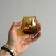 4 verres tulipe en verre ambré