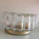 Paire de plafonniers ronds en verre structuré / vintage  années 60-70