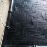 Table d'appoint bois et bambou noire