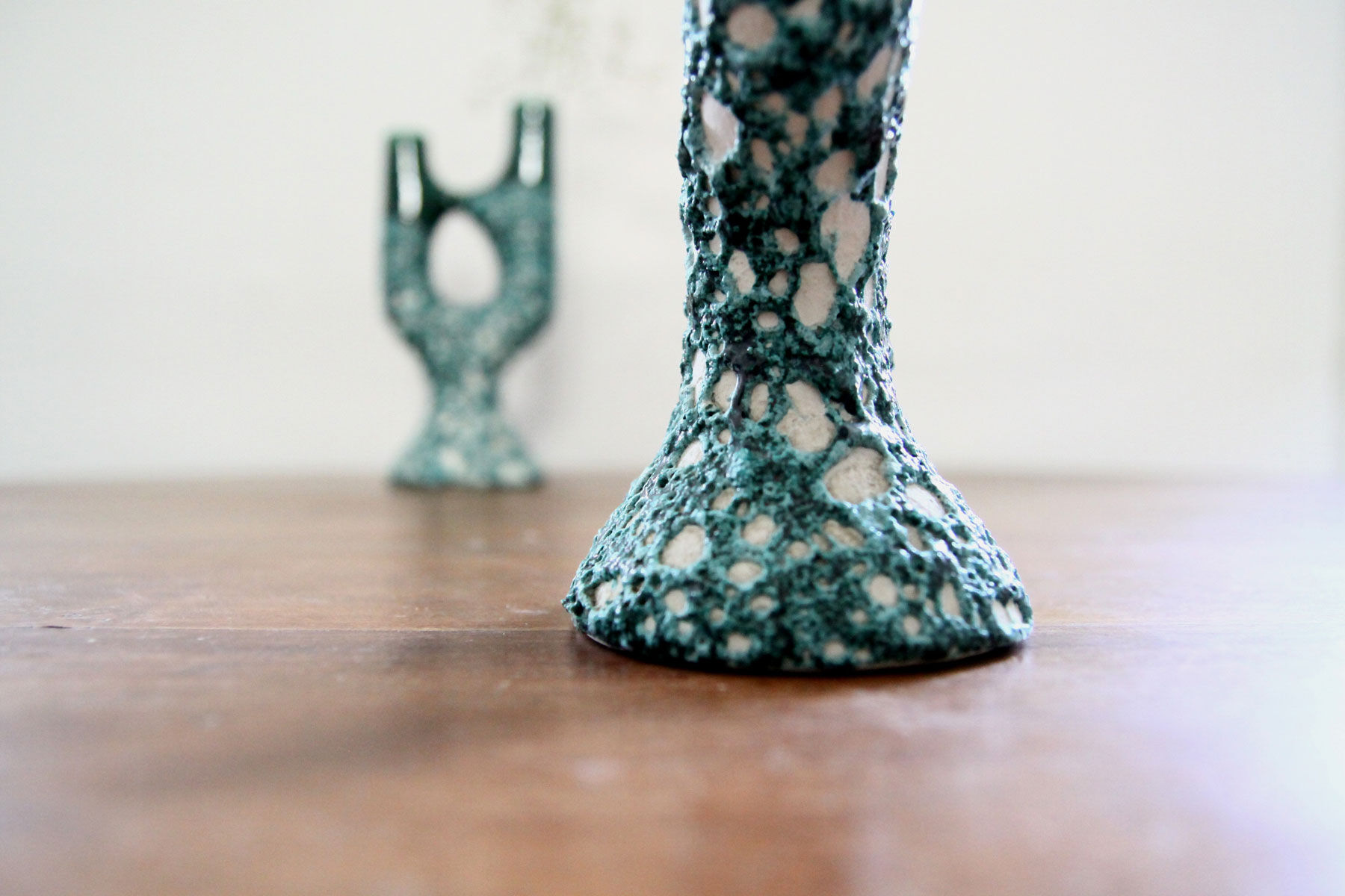 Vintage asymmetrical candlesticks