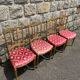 4 chairs carved wood, gilded with leaf