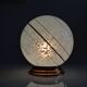 Art Deco table lamp with blue speckled opaline glass globe