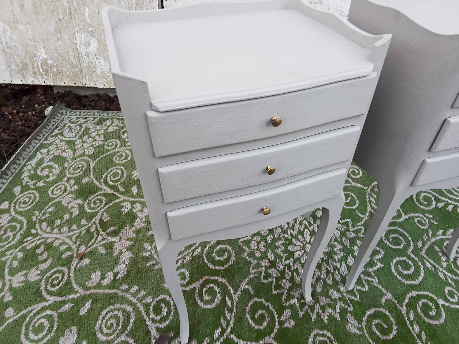 Pair of gray bedside tables