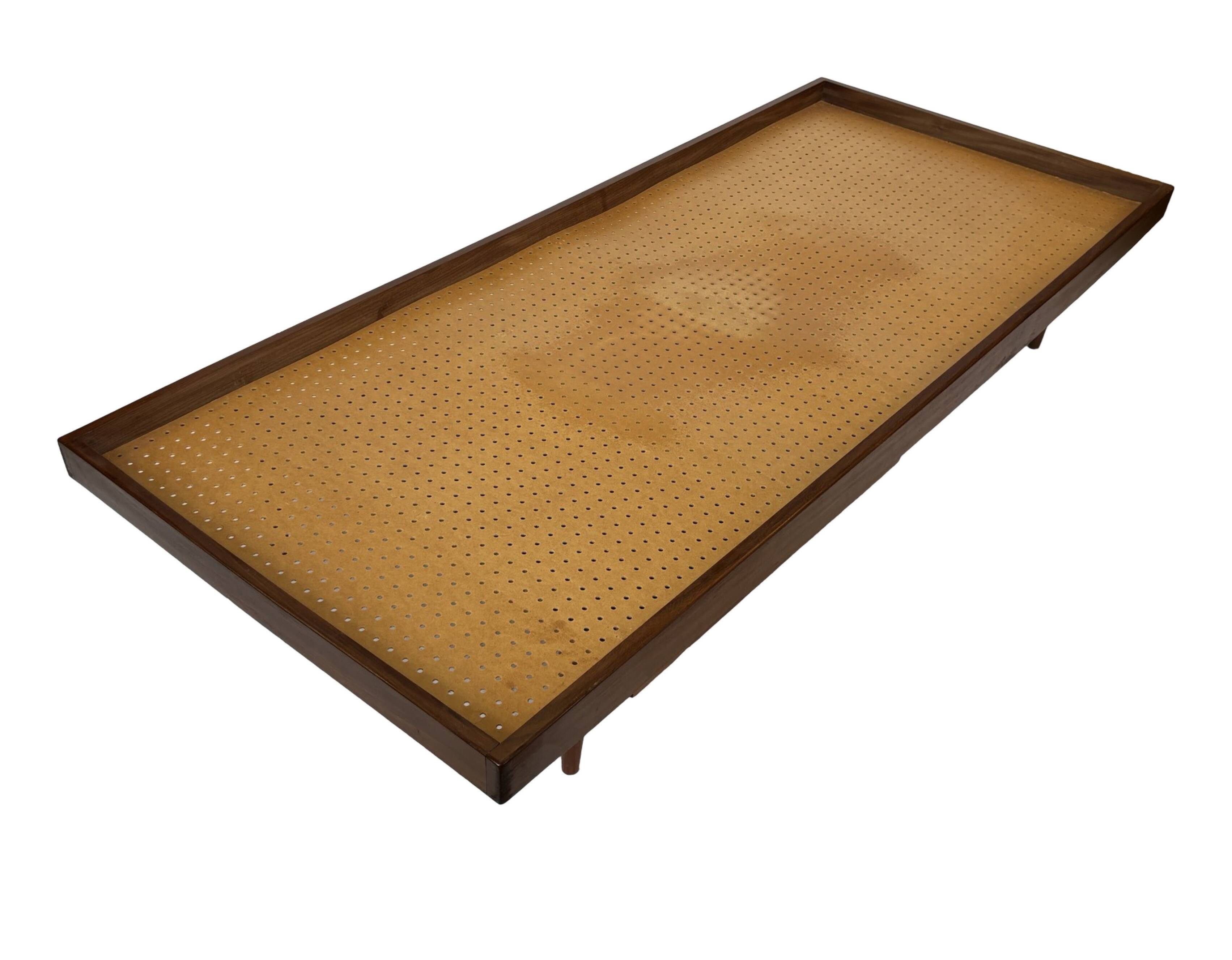 Vintage mid century daybed teak design with drawers