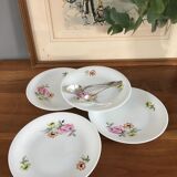 Assiettes à dessert vintage en porcelaine