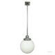 Suspension ancienne de style Bauhaus avec abat-jour en verre opaline