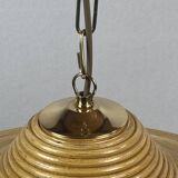 Pencil Reed Rattan Bamboo Hanging Pendant Lamps, Italy, 1970s, Set of 2