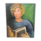 Huile sur toile par otremoureux portrait de femme XXeme
