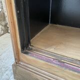 Enfilade meuble de métier chêne portes vitrées