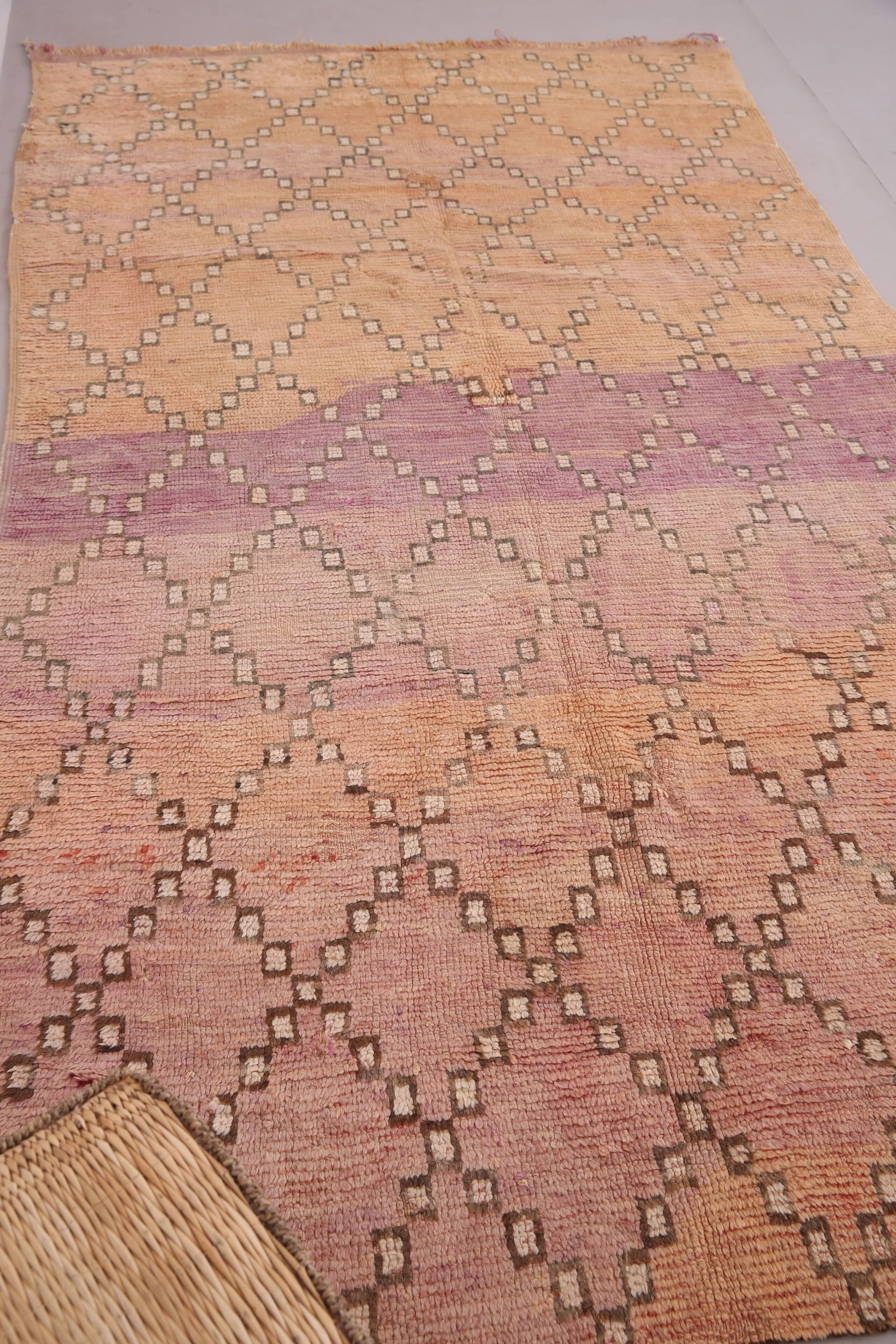 Peach Vintage Moroccan rug 164 x 308 cm - Berber Wool Rug - Handmade Rug