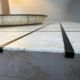Vintage coffee table / side table – travertine and brass