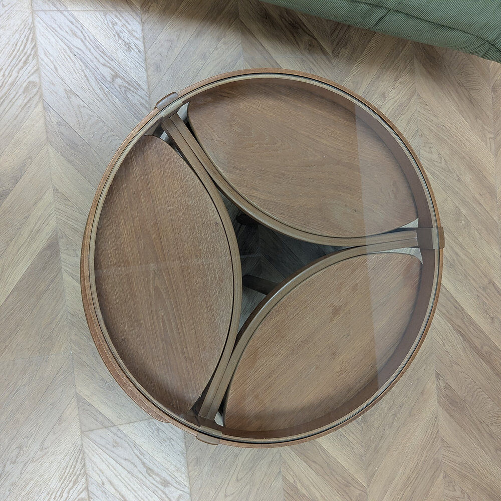 Vintage Nathan coffee table from the 1960s.