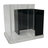 Vintage pencil jar in black and white plexiglass