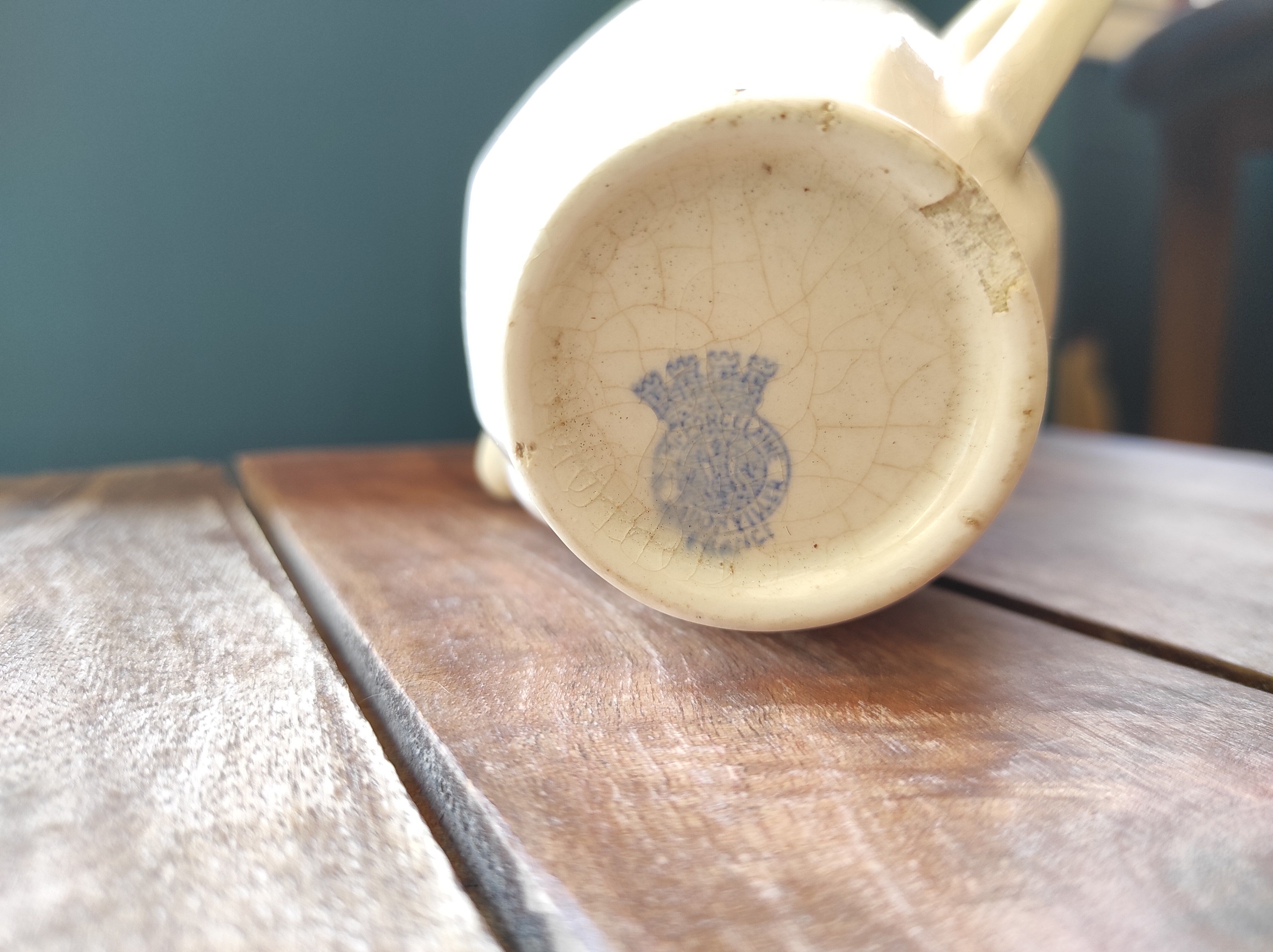 Vintage French milk jug, Badonviller porcelaine