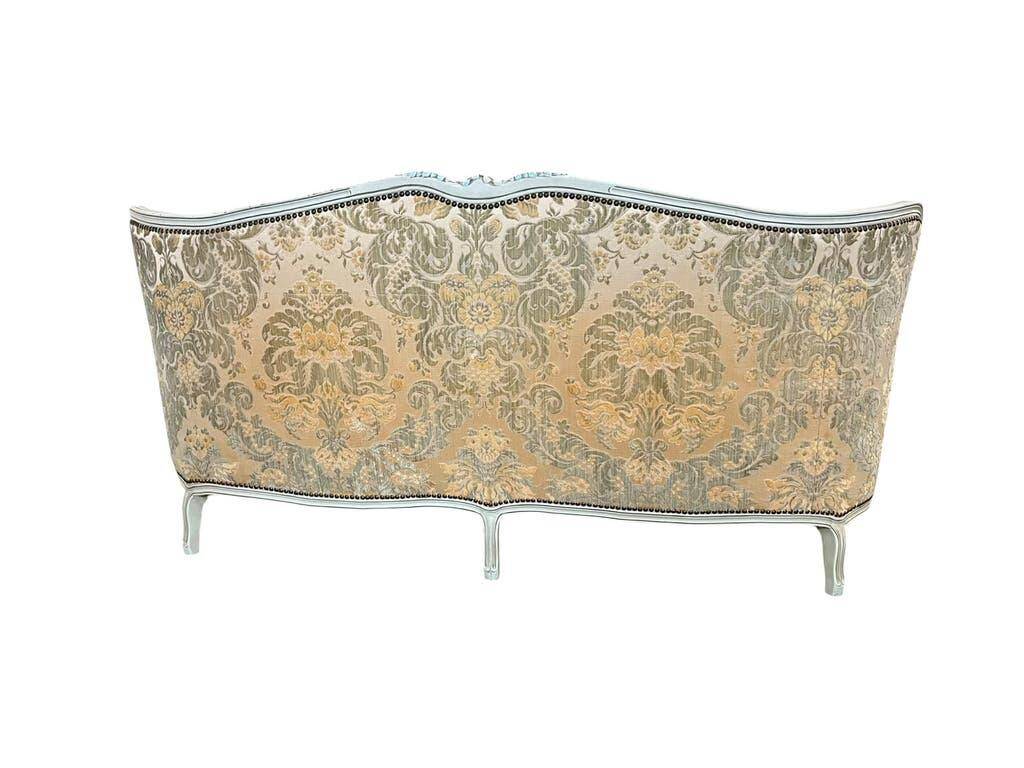 Vintage grey beige baroque armchair/sofa/lounge.