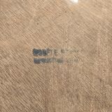 Old Scandinavian coffee table with vintage compass foot circa 1970