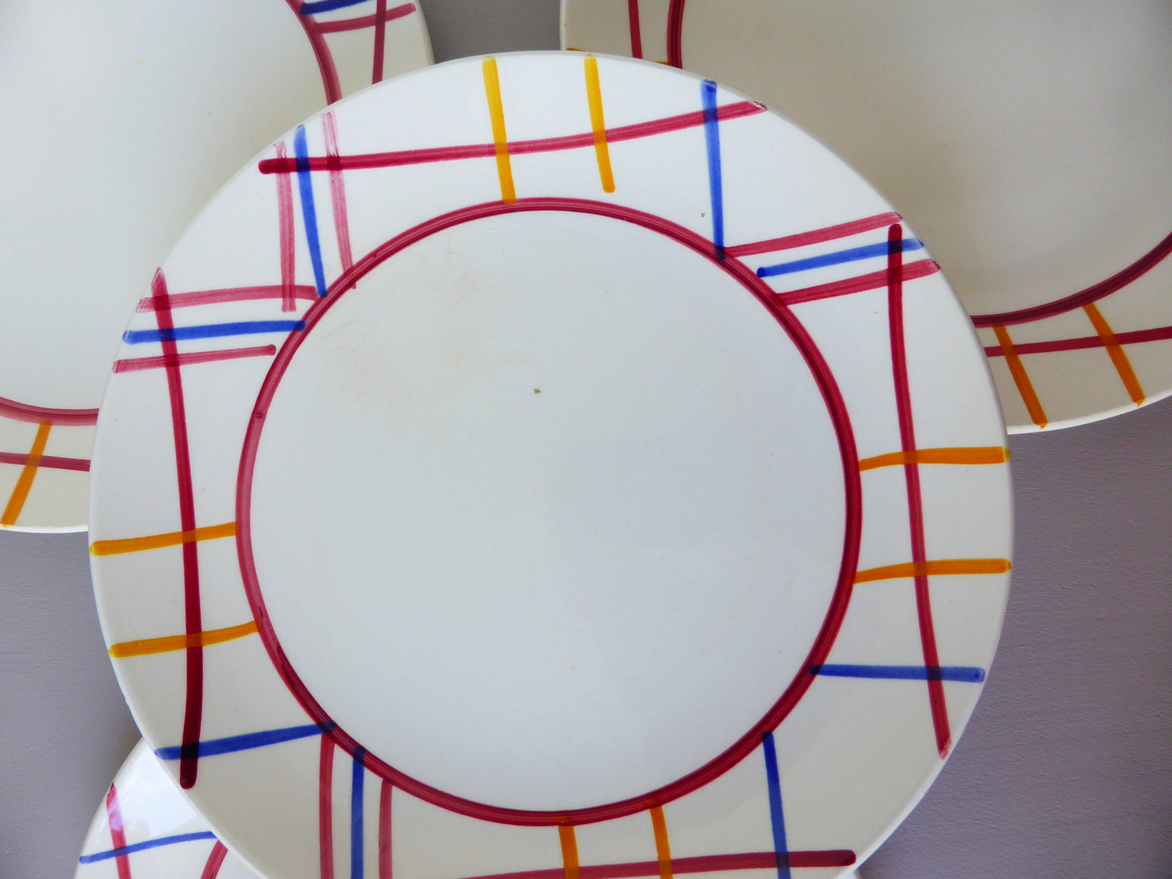 4 serving plates from the Gien Malvina model 2008167