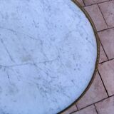 Table bouillotte ancienne style louis xvi plateau marbre