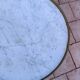 Antique Louis XVI style hot water bottle table with marble top