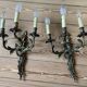 Pair of 3-Arm Wall Sconces – Louis XV / Rococo Style – Gilded Metal