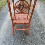 Chaise en rotin bambou cannage tressé en très bon état