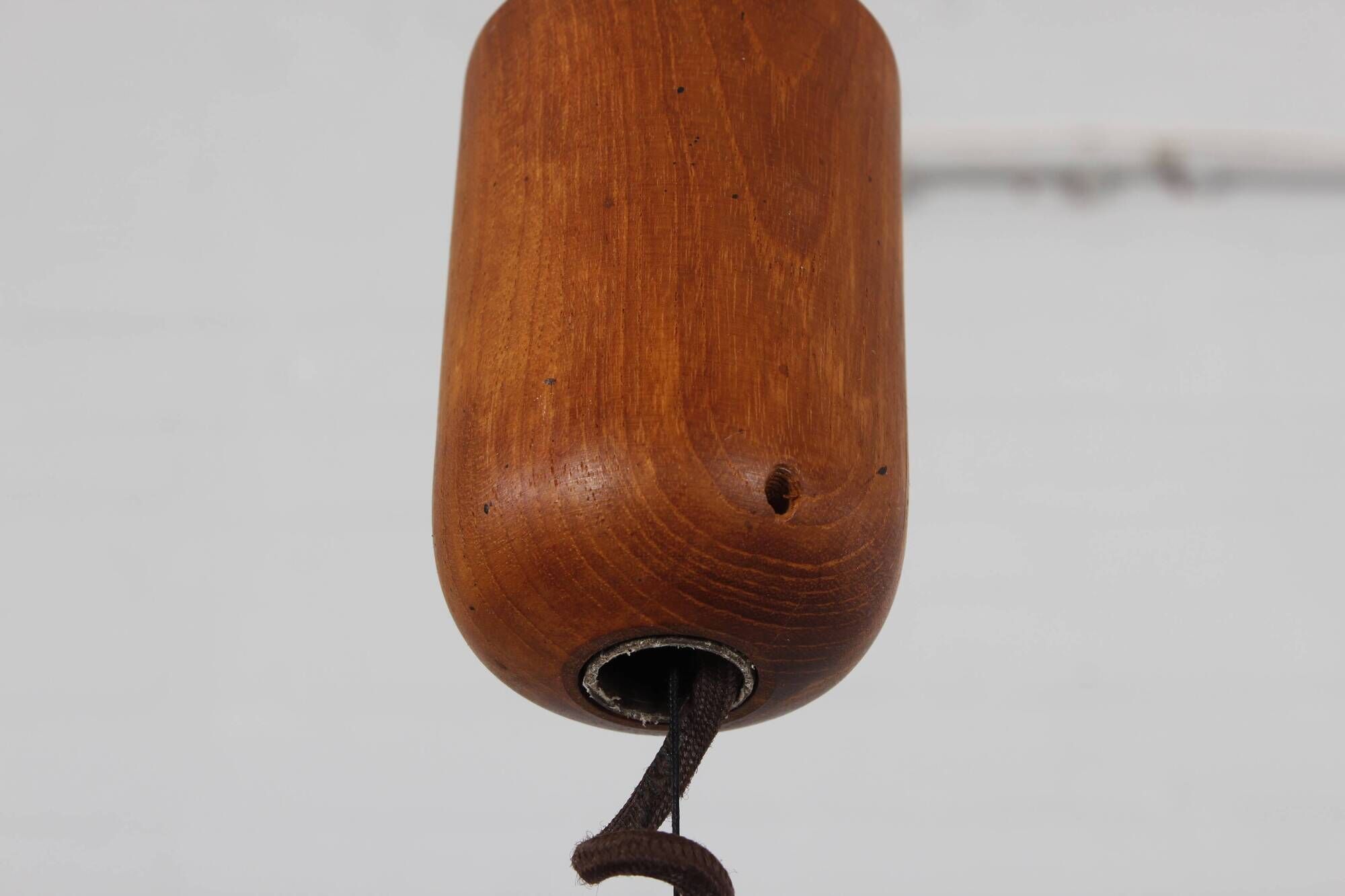 Vintage teak Candela pendant lamp Domus Danish design