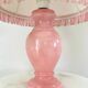 Vintage pink alabaster bedside lamp