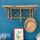 Rattan wall coat rack
