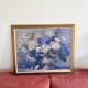 Large hydrangea painting with gilded wooden frame