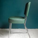 Office chair in green skaï