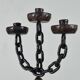 Vintage brutalist chain decor candleholder spain