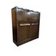 Vintage brutalist buffet/bar/dark wood sideboard
