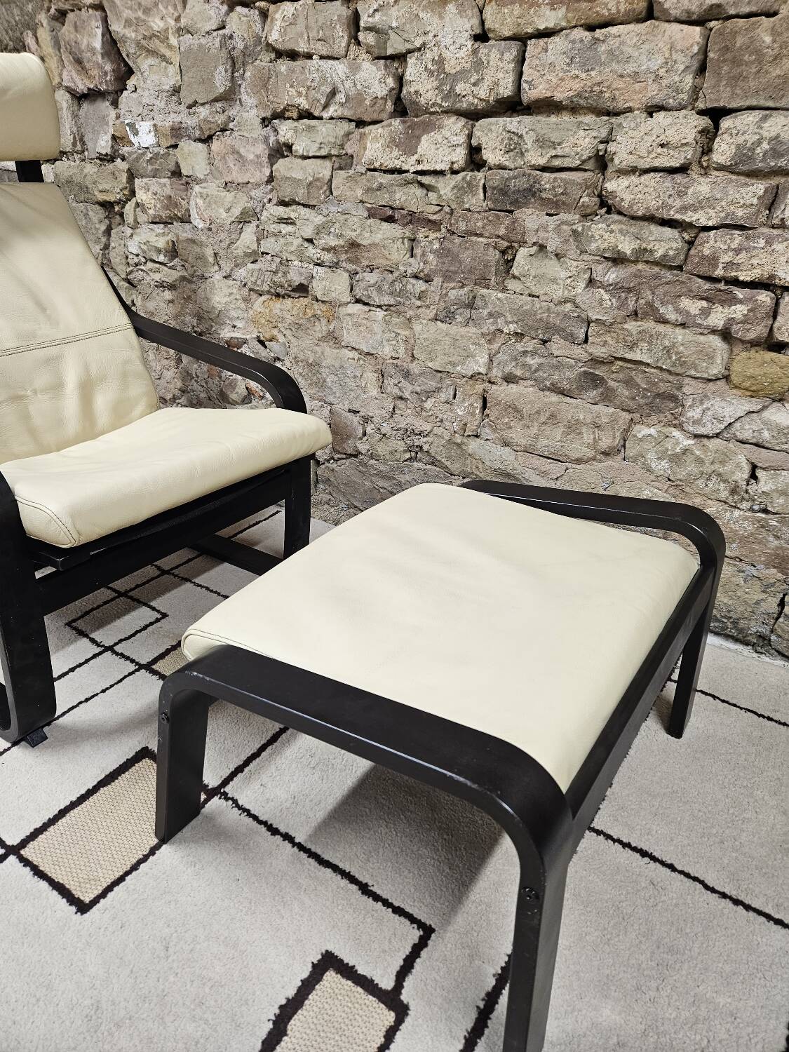 Lounge chair and its leather ottoman