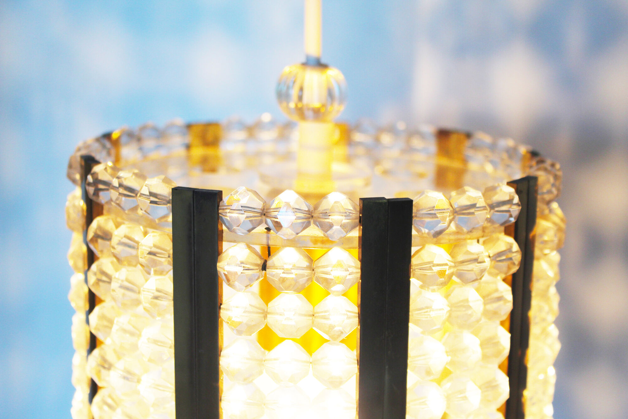 Vintage pendant chandelier by Emil Stejnar for Rupert Nikoll - Austria 1960's