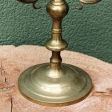 Paire de chandeliers en laiton, 4 feux