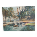 Tableau fontaine signé Albert Martin
