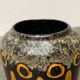 Brutalist sun vase in West German pottery WGP from the mid-century by Scheurich, 1960s.